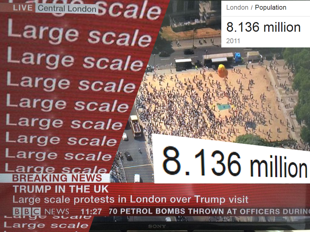 trump blimp UK london protests large scale